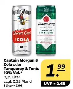 NETTO Captain morgan, tanqueray captain morgan & cola oder tanqueray & tonic Angebot