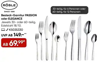 Galeria RÖSLE Besteck-Garnitur PASSION oder ELEGANCE Angebot