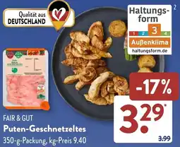 Aldi Süd FAIR & GUT Puten-Geschnetzeltes Angebot