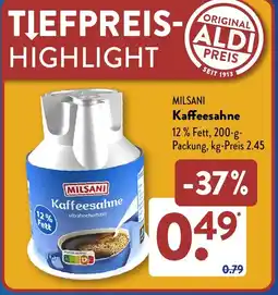 Aldi Süd MILSANI Kaffeesahne Angebot