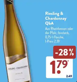 Aldi Süd Riesling & Chardonnay QbA Angebot