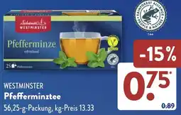 Aldi Süd WESTMINSTER Pfefferminztee Angebot