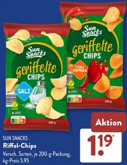 Aldi Süd SUN SNACKS Riffel-Chips Angebot