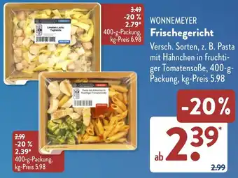 Aldi Süd WONNEMEYER Frischegericht Angebot
