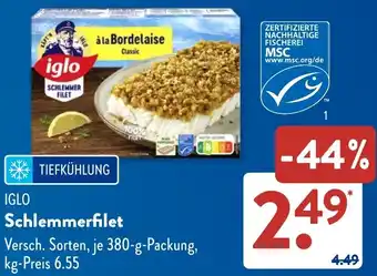 Aldi Süd IGLO Schlemmerfilet Angebot