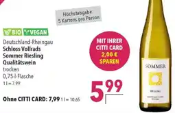 CITTI Markt Schloss Vollrads Sommer Riesling Qualitätswein Angebot