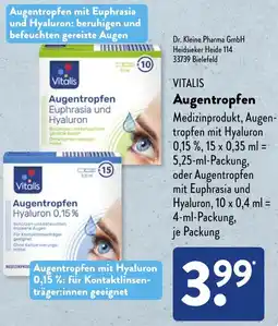 Aldi Süd VITALIS Augentropfen Angebot
