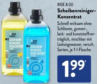 Aldi Süd RIDE & GO Scheibenreiniger Konzentrat Angebot