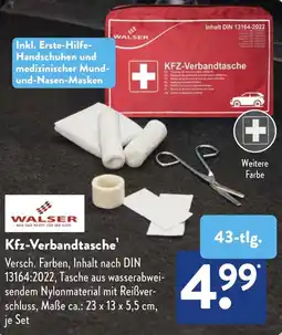 Aldi Süd WALSER Kfz-Verbandtasche Angebot