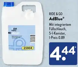 Aldi Süd RIDE & GO AdBlue Angebot