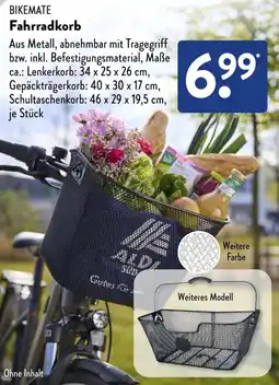 Aldi Süd BIKEMATE Fahrradkorb Angebot