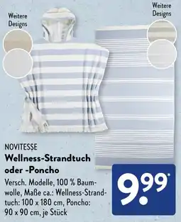 Aldi Süd NOVITESSE Wellness-Strandtuch oder Poncho Angebot