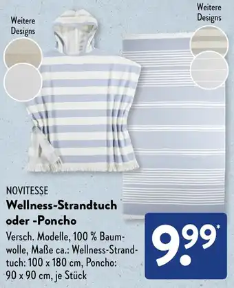 Aldi Süd NOVITESSE Wellness-Strandtuch oder Poncho Angebot