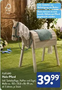Aldi Süd PLAYLAND Holz-Pferd Angebot
