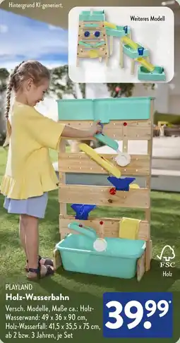 Aldi Süd PLAYLAND Holz-Wasserbahn Angebot