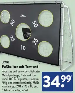 Aldi Süd CRANE Fußballtor mit Torwand Angebot