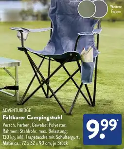 Aldi Süd ADVENTURIDGE Faltbarer Campingstuhl Angebot