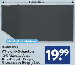 Aldi Süd ADVENTURIDGE Wind-und-Sichtschutz Angebot