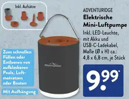 Aldi Süd ADVENTURIDGE Elektrische Mini-Luftpumpe Angebot