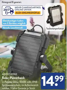 Aldi Süd ADVENTURIDGE Solar-Powerbank Angebot