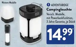 Aldi Süd ADVENTURIDGE Campingleuchte Angebot