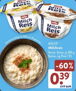 Aldi Süd MÜLLER Milchreis Angebot