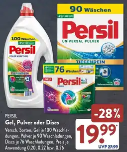 Aldi Süd PERSIL Gel, Pulver oder Discs Angebot