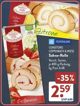 Aldi Süd CONDITOREI COPPENRATH & WIESE Sahne-Rolle Angebot
