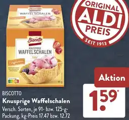 Aldi Süd BISCOTTO Knusprige Waffelschalen Angebot