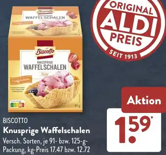 Aldi Süd BISCOTTO Knusprige Waffelschalen Angebot