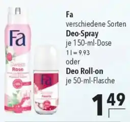 CITTI Markt Fa Deo-Spray oder Deo Roll-on Angebot