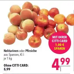 CITTI Markt Nektarinen oder Pfirsiche Angebot