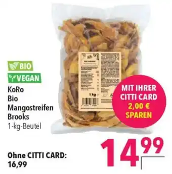 CITTI Markt KoRo Bio Mangostreifen Brooks Angebot