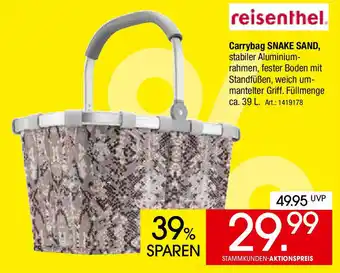 Zurbrüggen reisenthel. Carrybag SNAKE SAND Angebot
