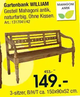 Zurbrüggen ambia Gartenbank WILLIAM Angebot