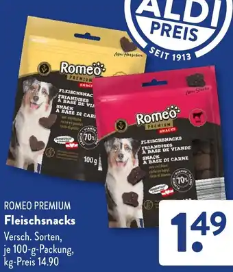 Aldi Süd ROMEO PREMIUM Fleischsnacks Angebot