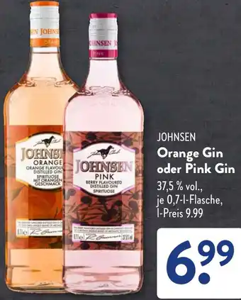 Aldi Süd JOHNSEN Orange Gin oder Pink Gin Angebot