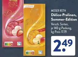 Aldi Süd MOSER ROTH Délice-Pralinen, Sommer-Edition Angebot