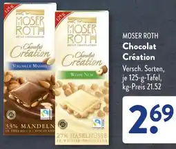 Aldi Süd MOSER ROTH Chocolat Création Angebot