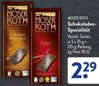 Aldi Süd MOSER ROTH Schokoladen Spezialität Angebot