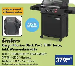 Aldi Süd Enders Gasgrill Boston Black Pro 3 SIKR Turbo, inkl. Wetterschutzhülle Angebot
