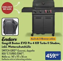 Aldi Süd Enders Gasgrill Boston EVO Pro 4 KR Turbo II Shadow, inkl. Wetterschutzhülle Angebot
