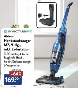 Aldi Süd INVICTUS Akku Handstaubsauger M7, 9-tlg., inkl. Ladestation Angebot