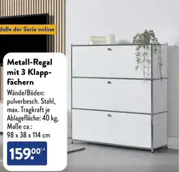 Aldi Süd Metall-Regal mit 3 Klappfächern Angebot