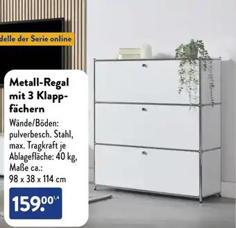 Aldi Süd Metall-Regal mit 3 Klappfächern Angebot