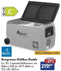 Aldi Süd Alpicool Kompressor-Kühlbox Double Angebot