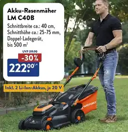 Aldi Süd YARD FORCE Akku-Rasenmäher LM C40B Angebot
