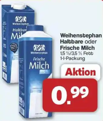 Famila Nord West Weihenstephan Haltbare oder Frische Milch Angebot