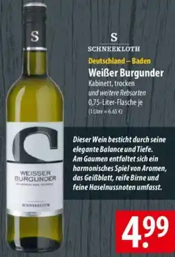 Famila Nord Ost SCHNEEKLOTH Weißer Burgunder Angebot