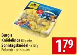 Famila Nord Ost Burgis Knödelinos oder Sonntagsknödel Angebot